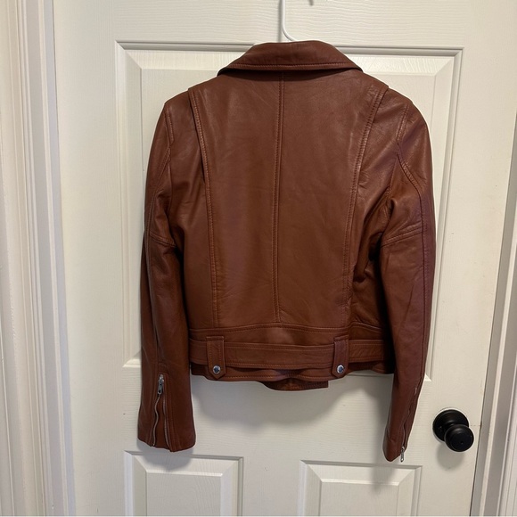 Each x Other Paris Jacket Baya Biker Moto in Brown Leather Size XS - Picture 2 of 9